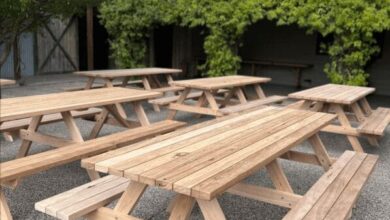 picnic tables hardwood picnic tables well built table 597x800