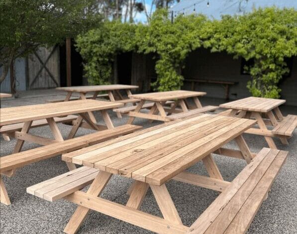 picnic tables hardwood picnic tables well built table 597x800